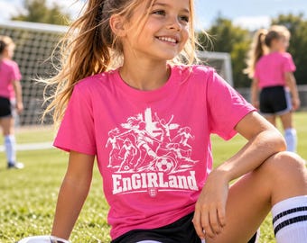 EnGIRLand Football T-Shirt | Girls Football Gift | Baby, Kids & Adult Sizes