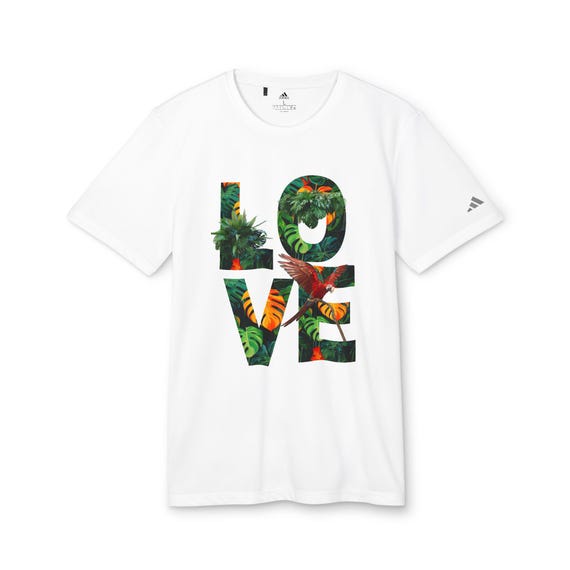 Adidas Unisex Sport T shirt l Love Shirts Adidas Shirts Couple Shirts Nature Pattern Shirts Recycled Shirts Etsy