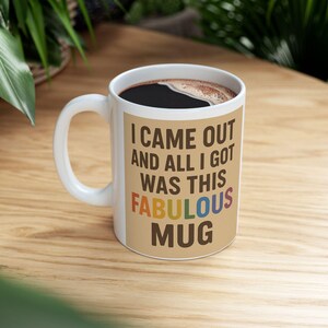 Fabulous Quote Ceramic Mug | Inspirational Coffee Cup, Humor Gift for Friends, Office Decor, Birthday Present, Motivational Drinkware
