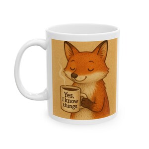 Ceramic Mug, Left or Right handed You know things - Funny Coffee Cup, Tea Mug, Gift for Introverts, Office Humor, Novelty Quote Mug