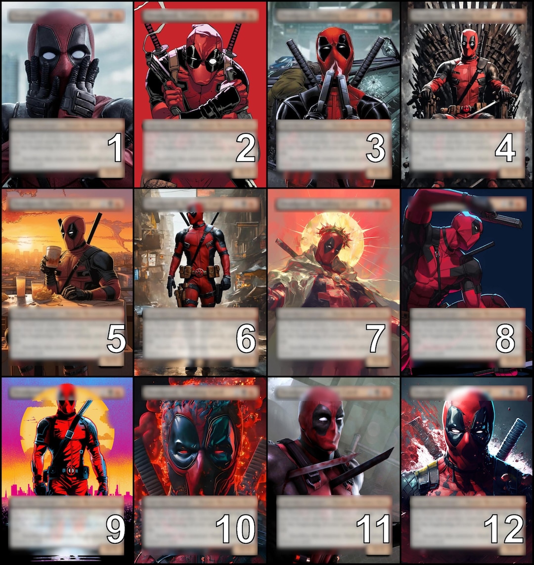 Deadpool, Trading Card Token Alternative Art // Choose the Art! - for EDH,  Commander and Casual Mtg Player - Etsy