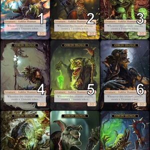 MtG Goblin Shaman 2/2 Token for Fable of the Mirror-Breaker Alternative Art // Choose the Art! - For EDH, Commander, Cube Draft and Casual MtG