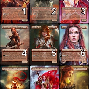 MtG Najeela, the Blade-Blossom Token Alternative Art // Choose the Art! - For EDH, Commander, Cube Draft and Casual MtG Player