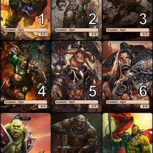 MtG Ogre 4/4 Token Alternative Art // Choose the Art! - For EDH,Commander,Cube Draft and Casual MtG Player