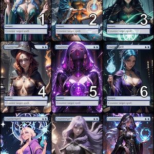 MtG Counterspell Waifu Alternative Art // Choose the Art! - For EDH, Commander, Cube Draft and Casual MtG Player