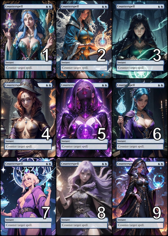 Mtg Counterspell Waifu Alternative Art // Choose the Art! - for EDH,  Commander, Cube Draft and Casual Mtg Player - Etsy