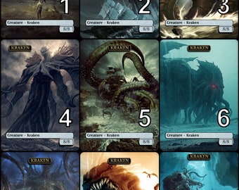 kraken cards mtg Kraken Token [Born of the Gods Tokens] – TokenMTG main image 1