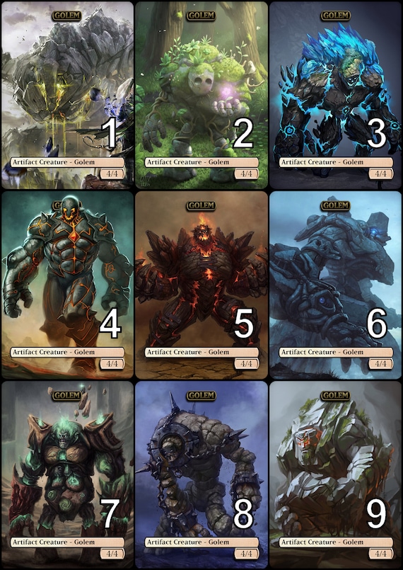 Mtg Golem 4/4 Token for General Ferrous Rokiric Alternative Art // Choose the Art! - for EDH, Commander, Cube Draft and Casual Mtg Player - Etsy Mtg Golem 4/4 Token for General Ferrous Rokiric Alternative Art // Choose the Art! - for EDH, Commander, Cube Draft and Casual Mtg Player - Etsy