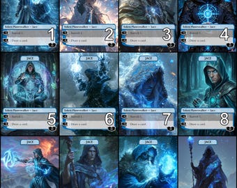 Ficha de Jace de MtG para Empower (Arte Alternativo) // ¡Elige el Arte! - Para EDH, Commander, Cube Draft y jugadores casuales de MtG.