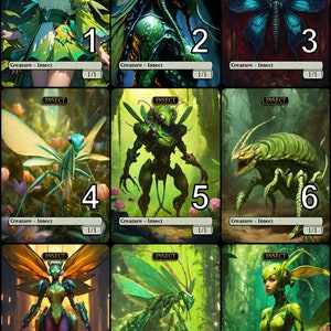 MtG Insekt 1/1 för Nadu Token Alternativ Konst // Välj Konst! - För EDH, Commander, Cube Draft och Casual MtG-spelare