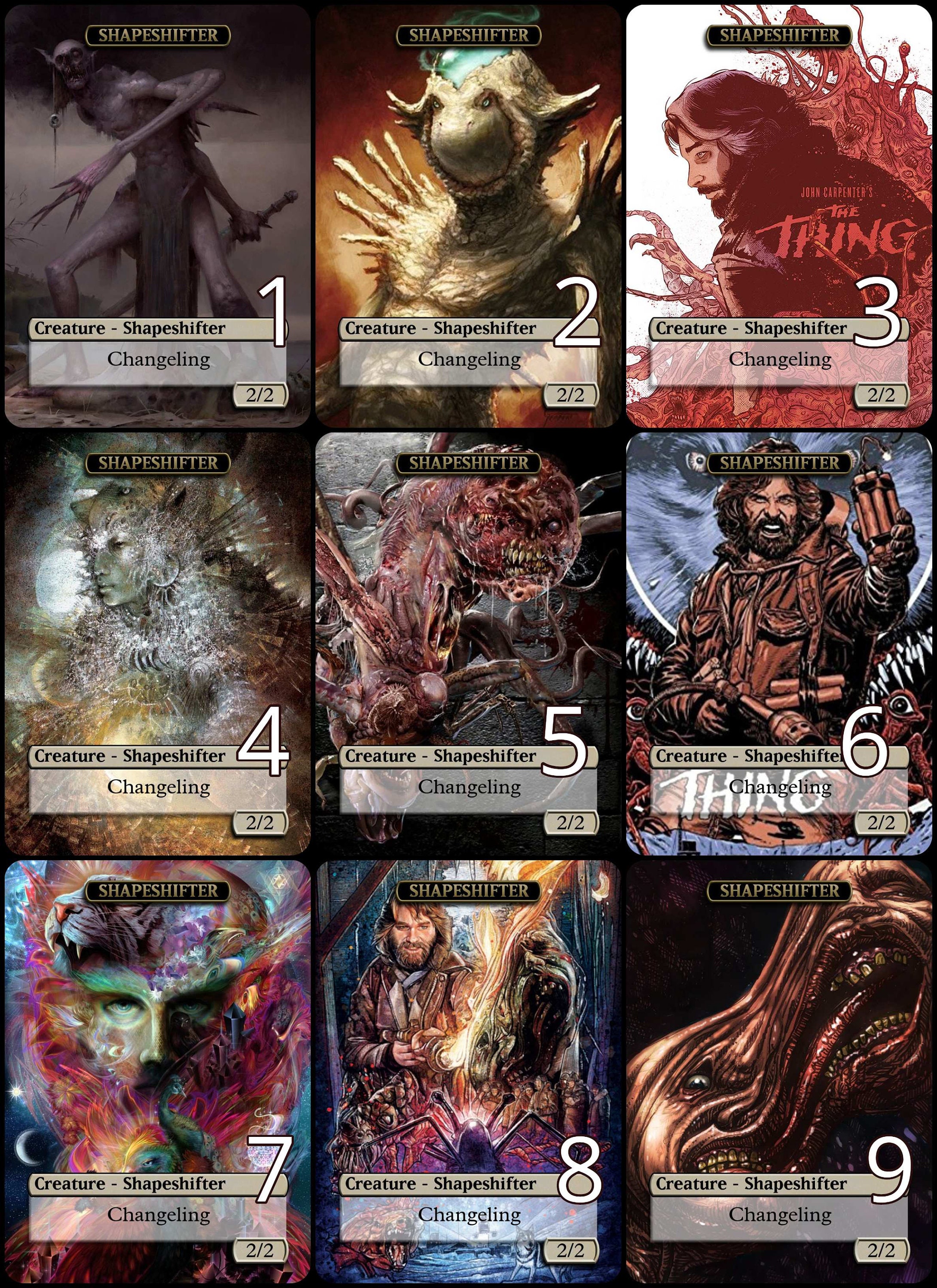 Mtg Shapeshifter 2/2 Token Alternative Art // Choose the Art! - for EDH,  Commander, Cube Draft and Casual Mtg Player - Etsy