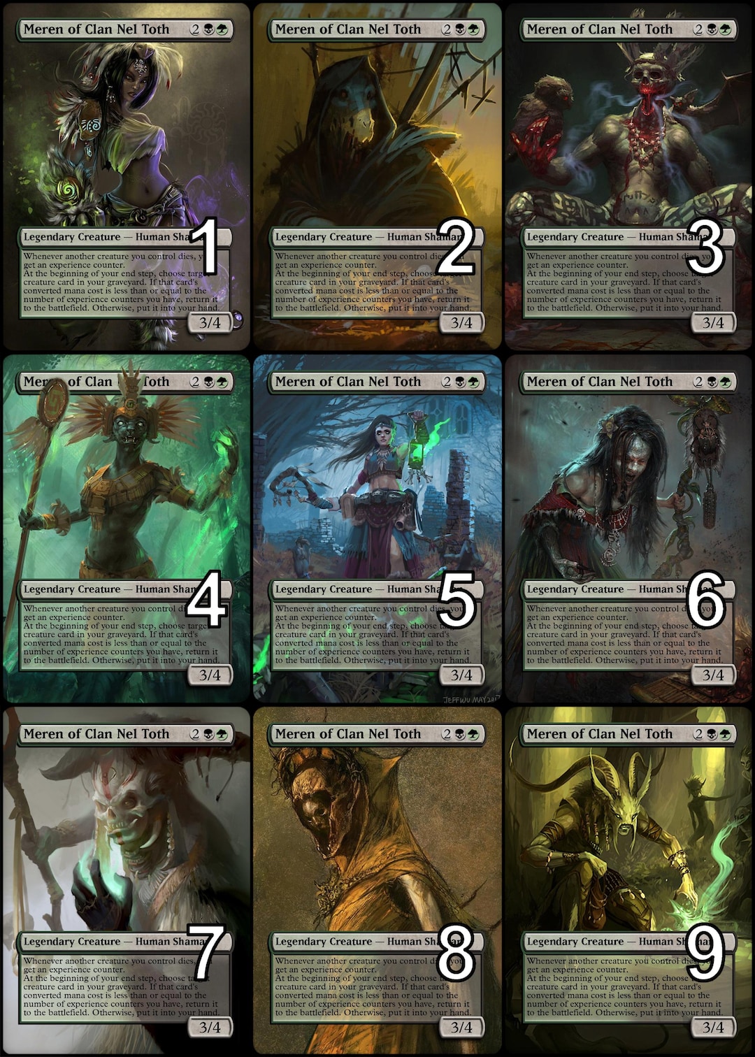 Mtg Meren of Clan Nel Toth Token Alternative Art // Choose the Art ...