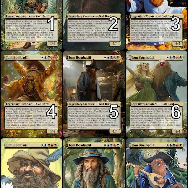Arte alternativo para la ficha de Tom Bombadil de MtG // ¡Elige el arte! - Para jugadores de EDH, Commander, Cube Draft y MtG casuales.