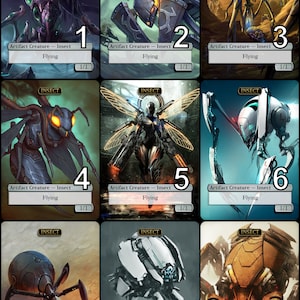 MtG Insect 1/1-pollett för Canoptek Scarab Swarm Alternativ konst // Välj konsten! - För EDH, Commander, Cube Draft och Casual MtG-spelare