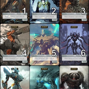 MtG Robot 4/4 Token Alternative Art // Choose the Art! - For EDH, Commander, Cube Draft and Casual MtG Player