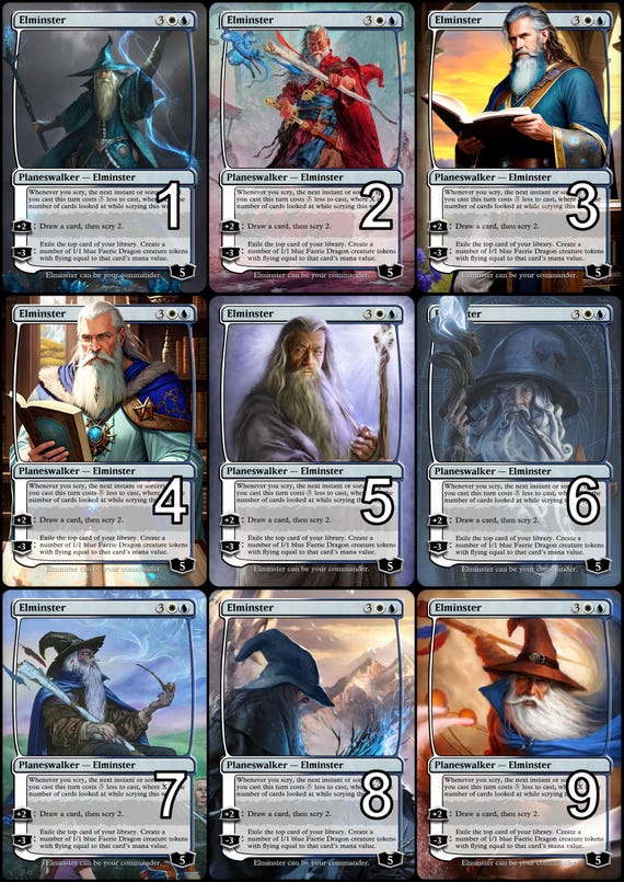 Mtg Elminster Token Alternative Art // Choose the Art! - for EDH, Commander,  Cube Draft and Casual Mtg Player - Etsy Australia