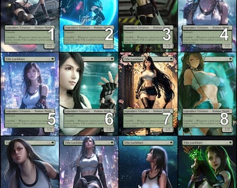 MtG Tifa Lockhart Final Fantasy Token Alternative Art // Choose the Art! - For EDH, Commander, Cube Draft and Casual MtG Player