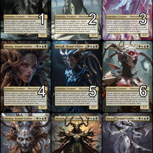 MtG Atraxa, Grand Unifier Token Alternative Art // Choose the Art! - For EDH, Commander, Cube Draft and Casual MtG Player
