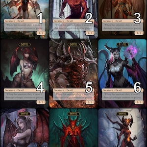 MtG Devil 1/1 Token alternatieve kunst//Kies de kunst! - Voor EDH, Commander, Cube Draft en Casual MtG Player