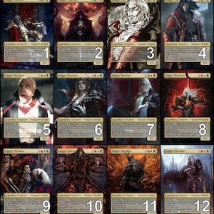 Arte alternativa do token MtG Edgar Markov // Escolha a arte! - Para EDH, Commander, Cube Draft e Casual MtG Player