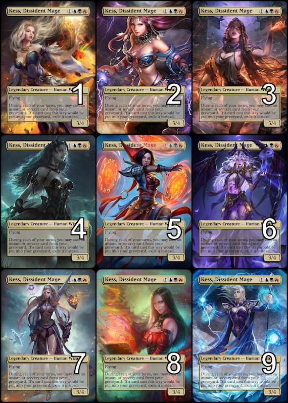 Mtg Kess, Dissident Mage Token Alternative Art // Choose the Art! - for EDH,  Commander, Cube Draft and Casual Mtg Player - Etsy
