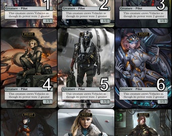 MtG Pilot 1/1 Token Alternative Art // Choose the Art! - For EDH, Commander, Cube Draft and Casual MtG Player