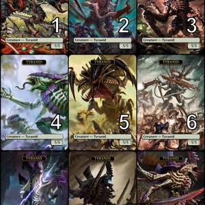 Mtg Tyranid 5/5 Arte alternativo // ¡Elige el arte! - Para EDH, Commander, Cube Draft y Casual MtG Player
