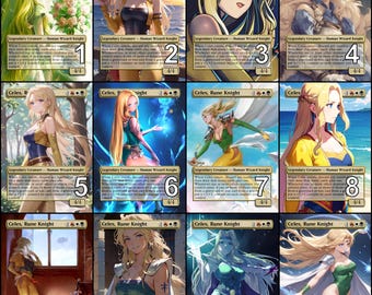 MtG Celes, Rune Knight Final Fantasy Token Alternative Art // Choose the Art! - For EDH, Commander, Cube Draft and Casual MtG Player