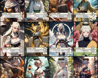 MtG Monk Waifu 1/1 Token Alternative Art // Choose the Art! - For EDH, Commander, Cube Draft and Casual MtG Player