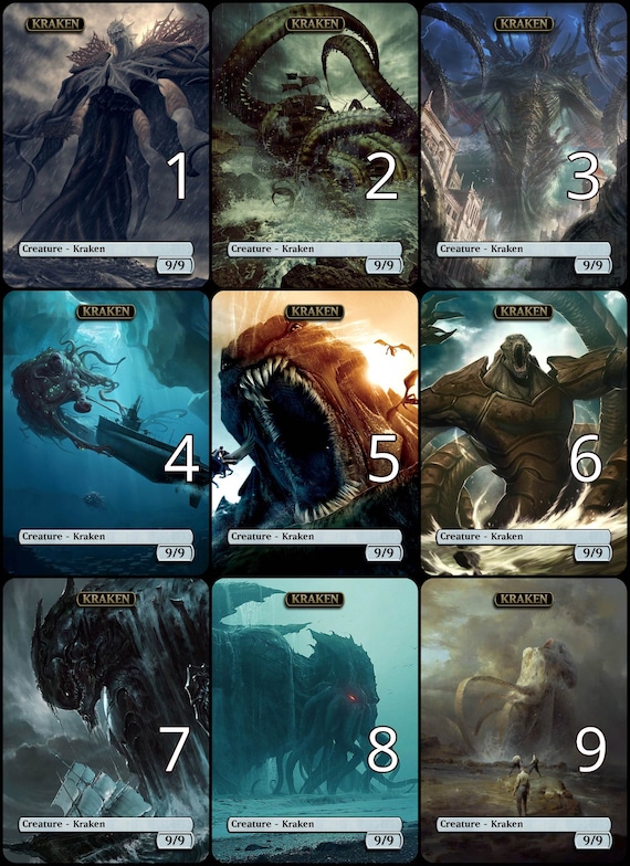 Mtg Kraken 9/9 Token Alternative Art // Choose the Art! - for EDH,  Commander, Cube Draft and Casual Mtg Player - Etsy