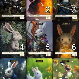MtG Rabbit 1/1 Token Alternative Art // Wähle die Kunst! - Für EDH-, Commander-, Cube Draft- und Gelegenheits-MtG-Spieler