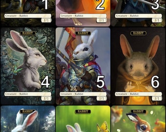 Mtg Rabbit 1/1 Token Alternative Art // Choose the Art! - for EDH ...