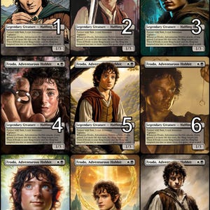 MtG Frodo, Adventurous Hobbit Token Alternative Art // Choose the Art! - For EDH, Commander, Cube Draft and Casual MtG Player