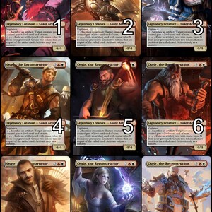 Puede incluir: Nueve cartas coleccionables que representan a un personaje de fantasía llamado Osgir, el Reconstructor. Cada carta tiene una ilustración única y una descripción de las habilidades del personaje. Las cartas están numeradas del 1 al 9.