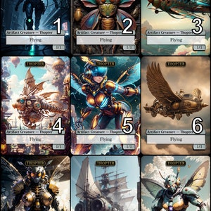 MtG Thopter 1/1 Token Alternative Art // Choose the Art! - For EDH, Commander, Cube Draft and Casual MtG Player