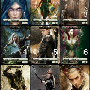 MtG Elf Warrior 1/1 Token Alternative Art // Choose the Art! - For EDH, Commander, Cube Draft and Casual MtG Player