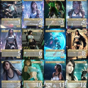 MtG Tifa, Martial Artist Final Fantasy Token Alternative Art // Choose the Art! - For EDH, Commander, Cube Draft and Casual MtG Player