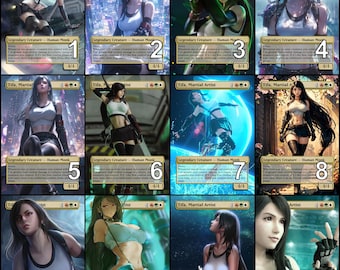 MtG Tifa, Martial Artist Final Fantasy Token Alternative Art // Choose the Art! - For EDH, Commander, Cube Draft and Casual MtG Player
