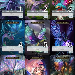 MtG Faerie Dragon 1/1 Token Arte Alternativa // Escolha a Arte! - Para EDH, Commander, Cube Draft e Casual MtG Player