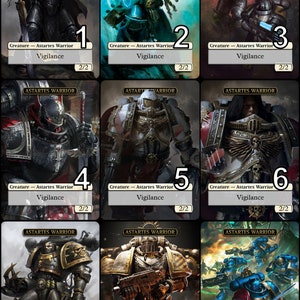 MtG Astartes Warrior 2/2 Vigilance Token Alternative Art // Choose the Art! - For EDH,Commander,Cube Draft and Casual MtG Player