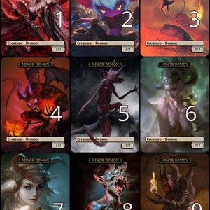 MtG Minor Demon 1/1 Token Alternative Art // Choose the Art! - For EDH, Commander, Cube Draft and Casual MtG Player