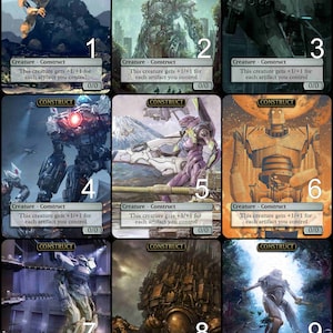 MtG Construct 0/0 Token for Urza's Saga Alternative Art // Choose the Art! - For EDH, Commander, Cube Draft and Casual MtG Player