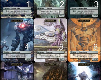 MtG Construct 0/0 Token for Urza's Saga Alternative Art // Choose the Art! - For EDH, Commander, Cube Draft and Casual MtG Player