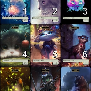 MtG Cat 1/1 Token voor Rin en Seri, onafscheidelijke alternatieve kunst//Kies de kunst! - Voor EDH, Commander, Cube Draft en Casual MtG Player