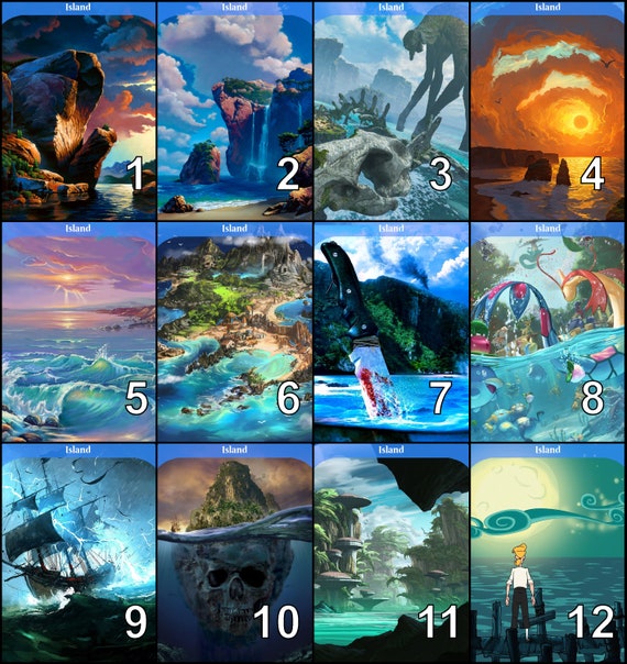 Basic Island Lands and Panorama Lands Alternative Art // Choose