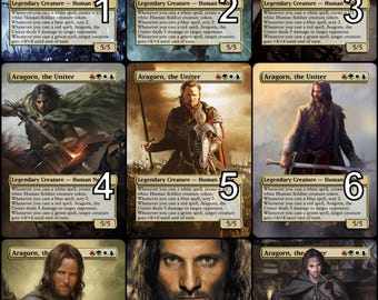 MtG Aragorn, alternatywna grafika żetonu Uniter // Wybierz grafikę! - Dla graczy EDH, Commander, Cube Draft i okazjonalnych graczy MtG