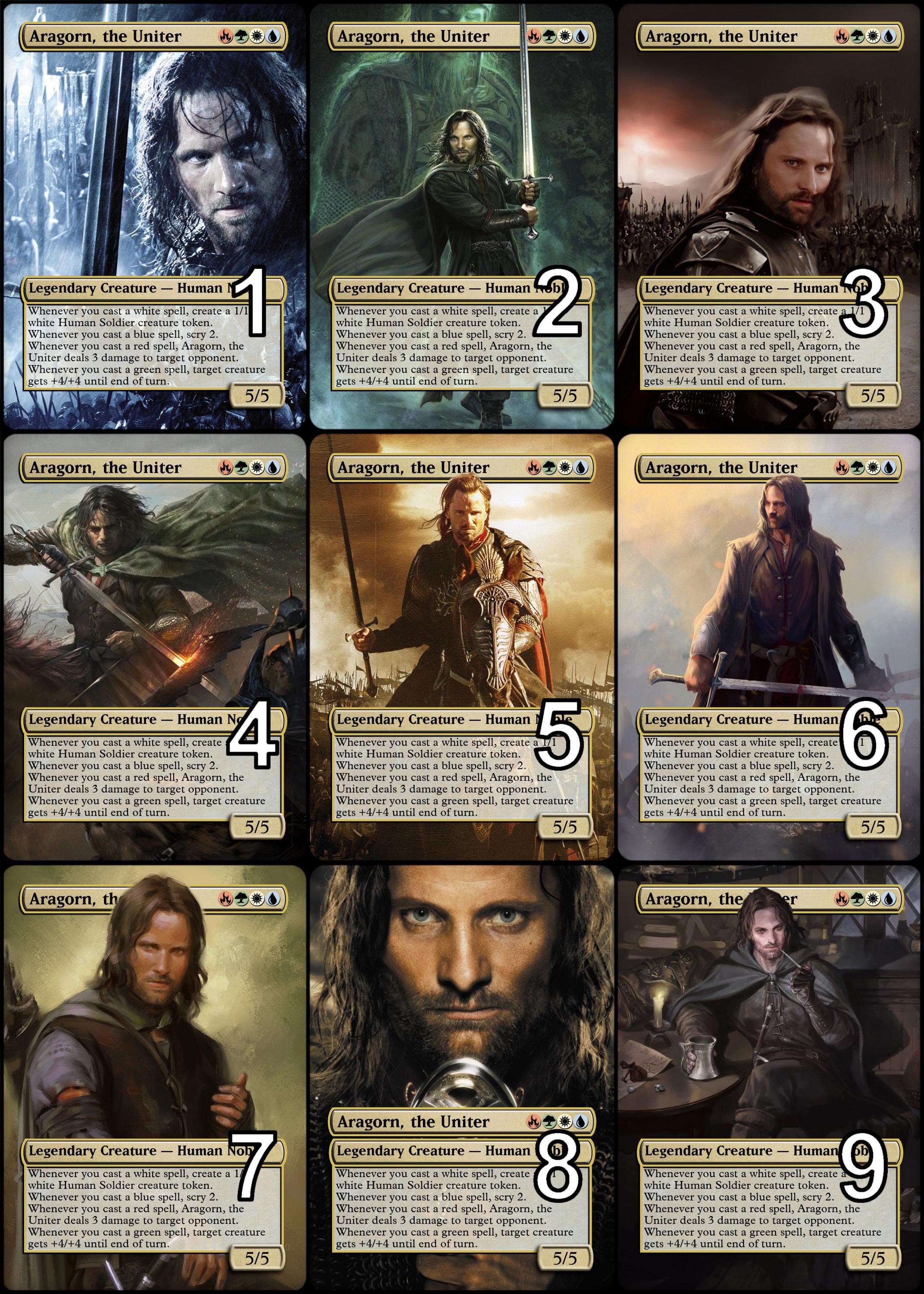 aragorn mtg commander deck MTG Commander Deck EDH Deck Aragorn, the Uniter 100 Magic Cards Custom Deck  Lord of the Rings main image 1