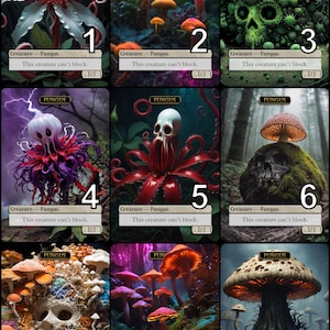 MtG Fungus 1/1 for The Mycotyrant Token Alternative Art // Choose the Art! - For EDH, Commander, Cube Draft and Casual MtG Player