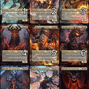 MtG Korvold, Fae-Cursed King Token Alternative Art // Choose the Art! - For EDH, Commander, Cube Draft and Casual MtG Player