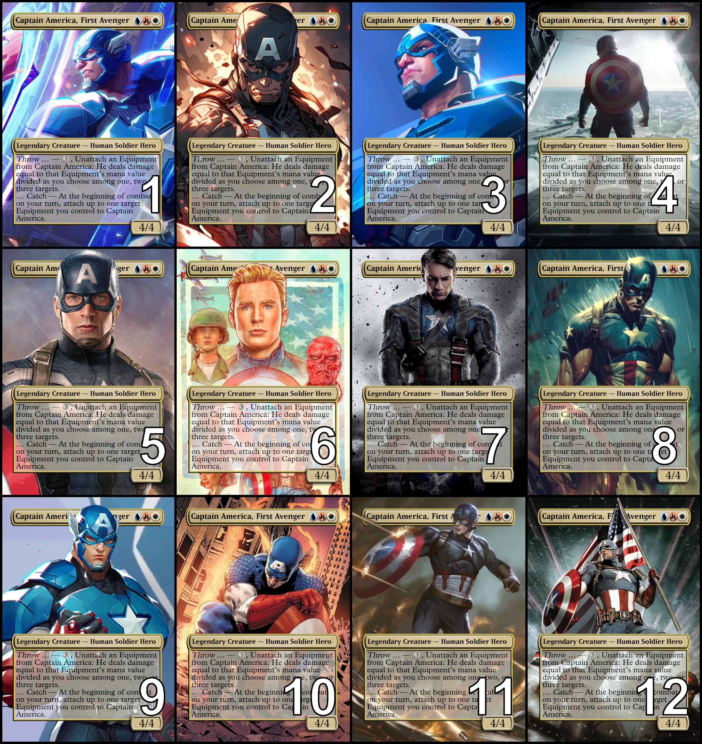 Mtg Captain America, First Avenger Token Alternative Art // Choose the Art!  - for EDH, Commander, Cube Draft and Casual Mtg Player - Etsy